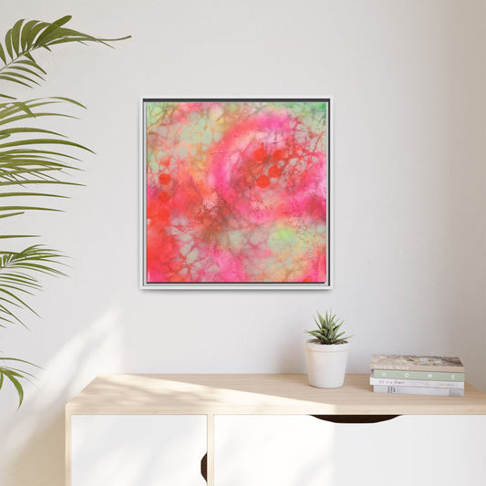 Echoes of Enchantment - Gallery Canvas Wraps, Square Frame  Home Decor, Matte Print, Framed Multi-color Poster, Celestial Artwork