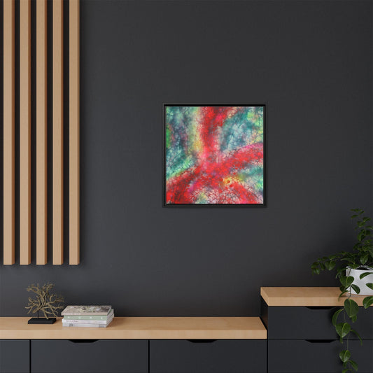 Ethereal Essence - Gallery Canvas Wraps, Square Frame  Home Decor, Matte Print, Framed Multi-color Poster, Celestial Artwork