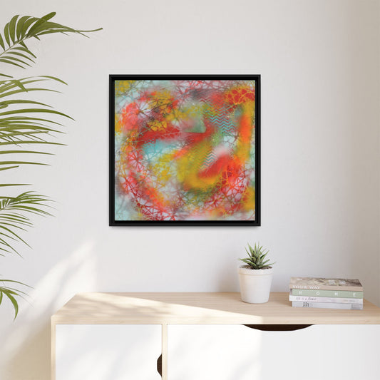 Elevated Waves - Gallery Canvas Wraps, Square Frame  Home Decor, Matte Print, Framed Multi-color Poster, Celestial Artwork
