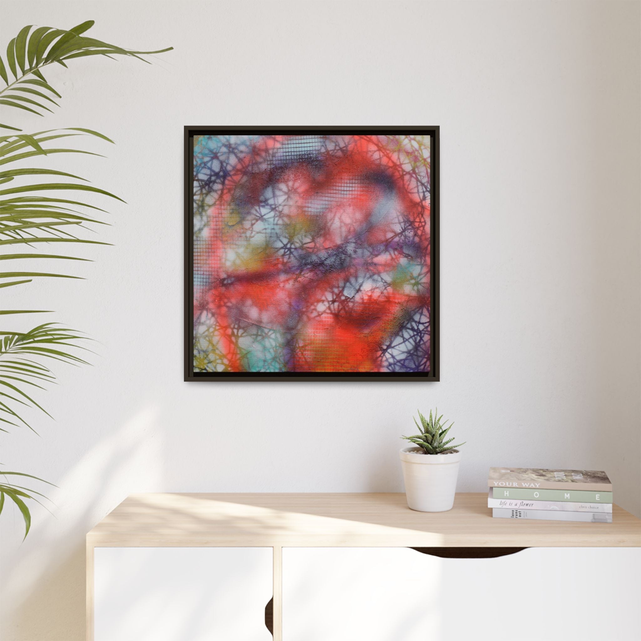 Kaleidoscope Kiss – Vibrant Abstract Canvas | Lumae