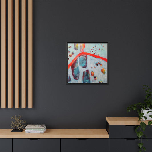 Rising Levels - Gallery Canvas Wraps, Square Frame  Home Decor, Matte Print, Framed Multi-color Poster, Celestial Artwork