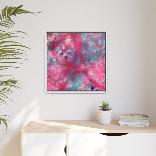 Moonlit Melody - Gallery Canvas Wraps, Square Frame  Home Decor, Matte Print, Framed Multi-color Poster, Celestial Artwork
