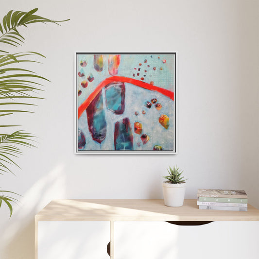 Rising Levels - Gallery Canvas Wraps, Square Frame  Home Decor, Matte Print, Framed Multi-color Poster, Celestial Artwork