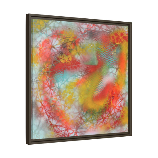 Elevated Waves - Gallery Canvas Wraps, Square Frame  Home Decor, Matte Print, Framed Multi-color Poster, Celestial Artwork