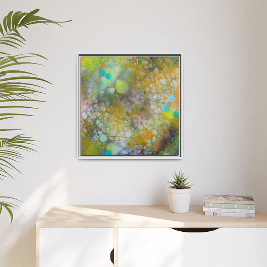 Wanderlust Waves - Gallery Canvas Wraps, Square Frame  Home Decor, Matte Print, Framed Multi-color Poster, Celestial Artwork
