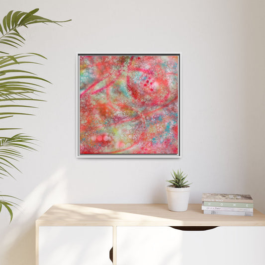Ethereal Symphony - Gallery Canvas Wraps, Square Frame  Home Decor, Matte Print, Framed Multi-color Poster, Celestial Artwork